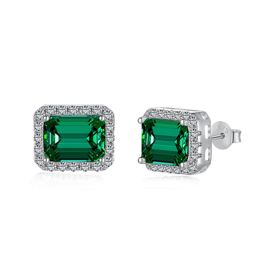 [Regal Gem Jewelry]Luxurious Dainty Emerald Cut Banquet Earrings