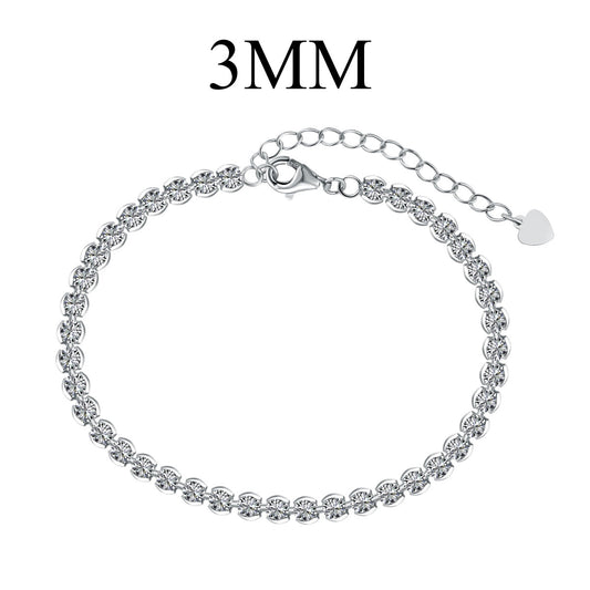 [Regal Gem Jewelry]Ornate  Sparkling Round Cut Daily Bracelet