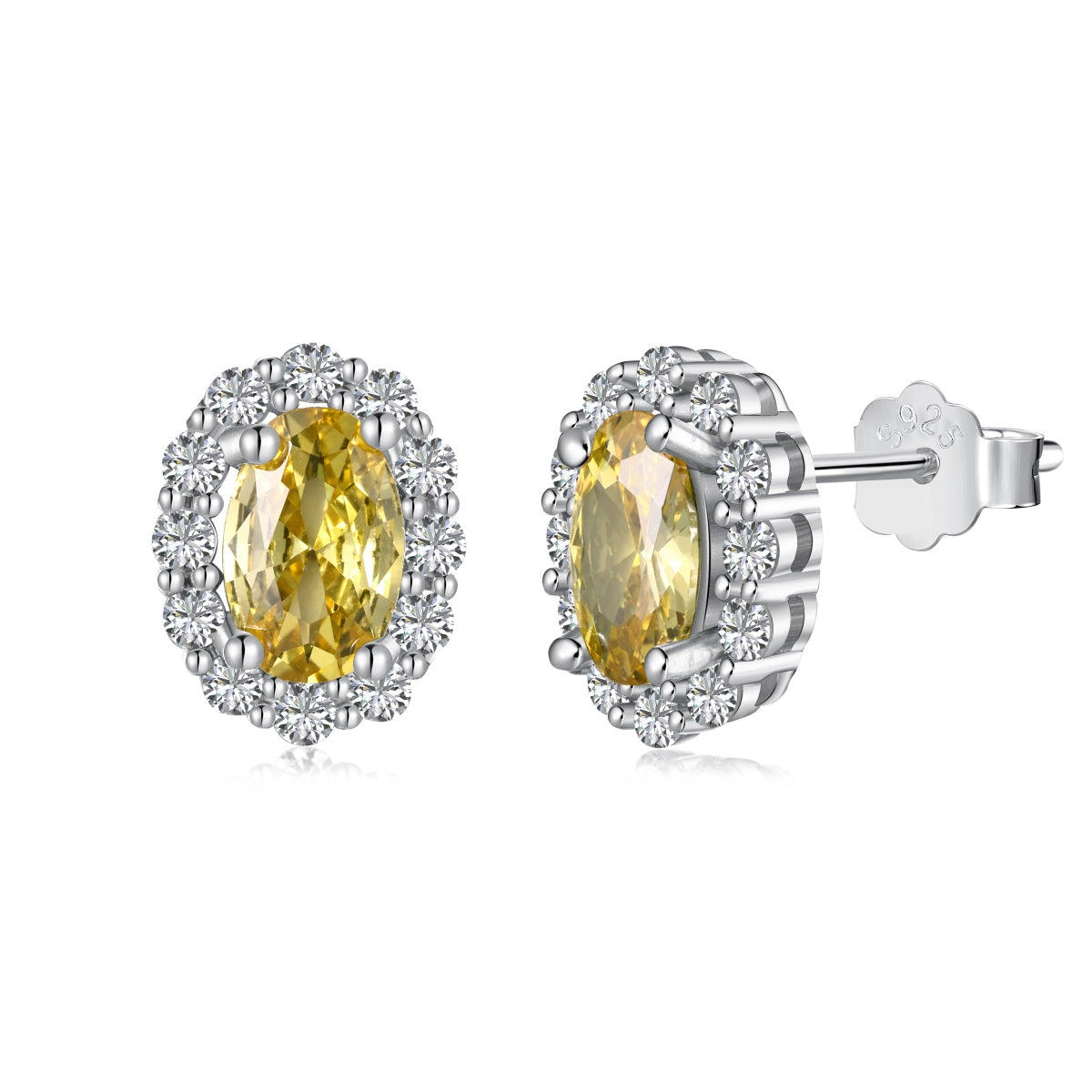 [Regal Gem Jewelry]Delicate Unique Oval Cut Daily Earrings