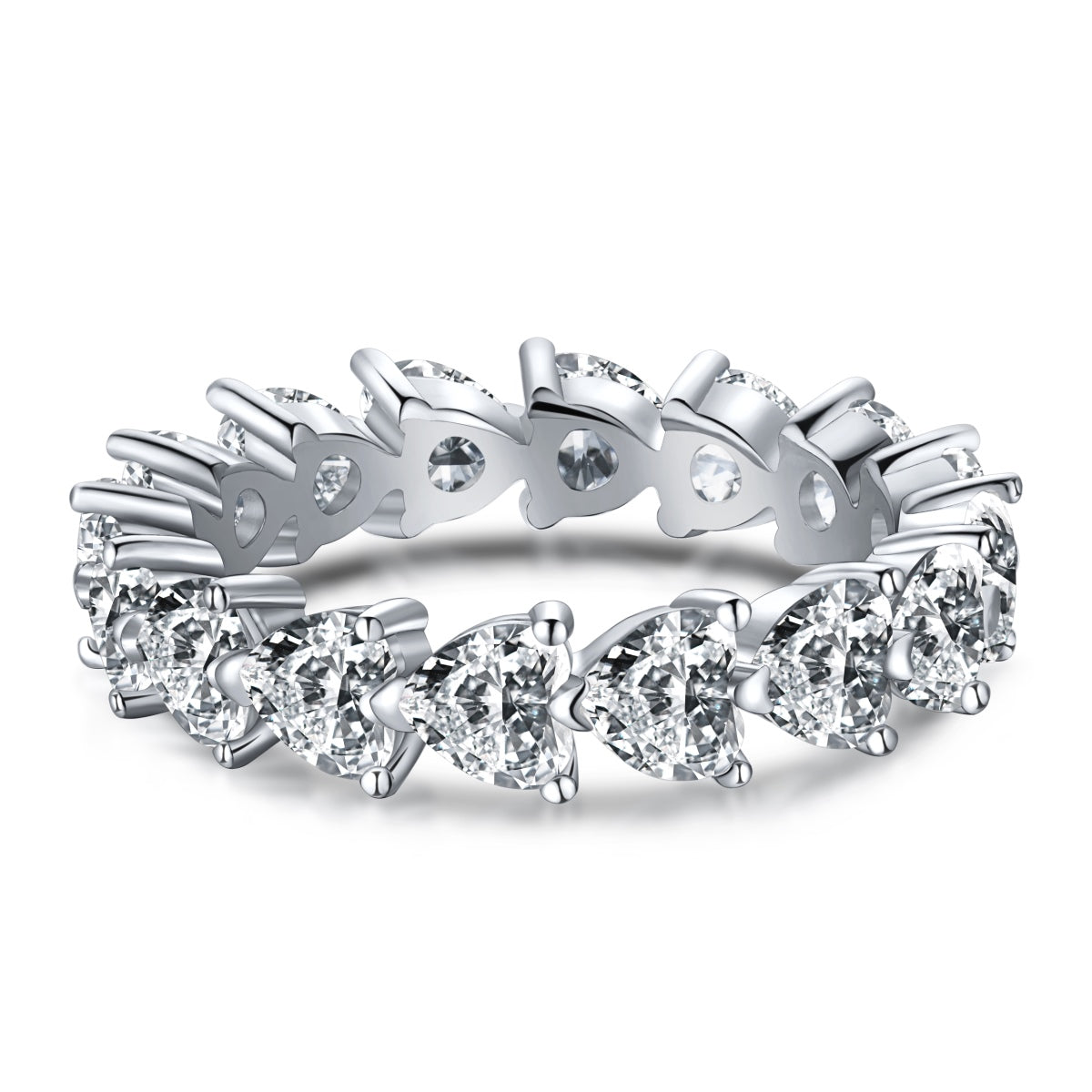 [Regal Gem Jewelry]0.25 Carat Radiant Romance Heart Cut Lover Ring