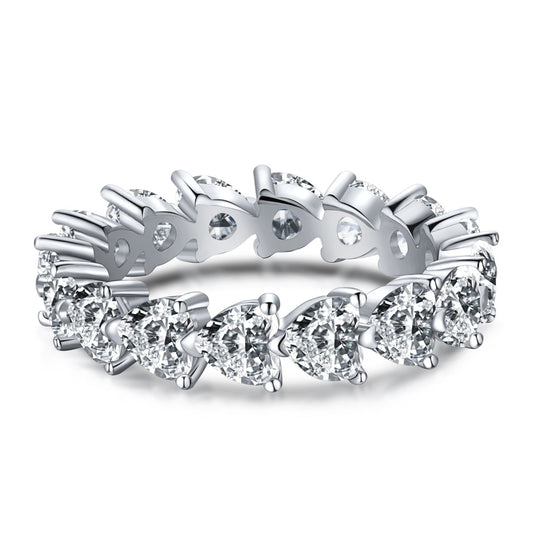 [Regal Gem Jewelry]0.25 Carat Radiant Romance Heart Cut Lover Ring