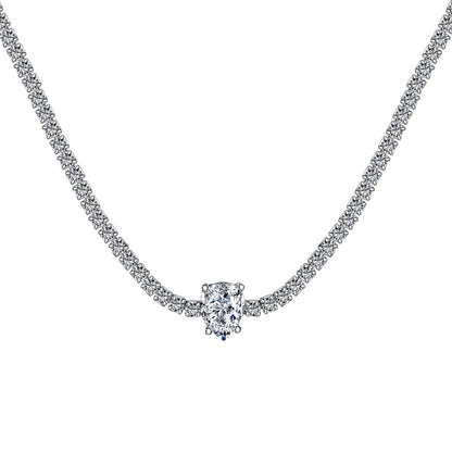 [Regal Gem Jewelry]1.0 carat Unique Pear Cut Tennis Necklace