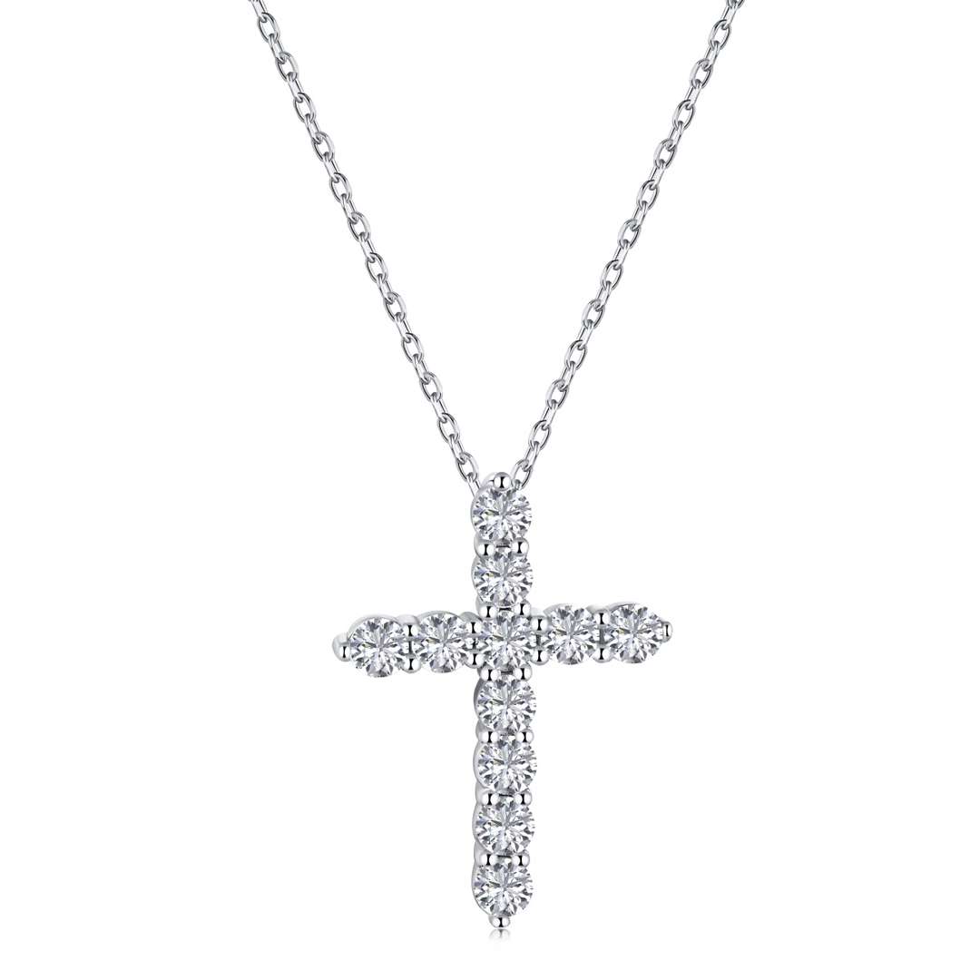 [Regal Gem Jewelry]Unique Cross Shape Necklace