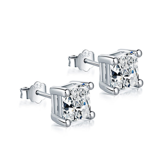 [Regal Gem Jewelry]Delicate Square Shape Earrings