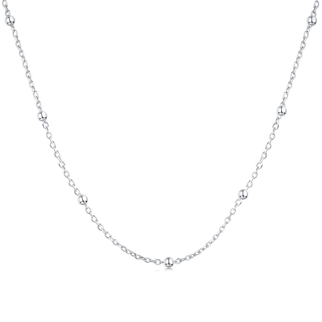 [Regal Gem Jewelry]Small Bead Clavicle Chain Simple Necklace