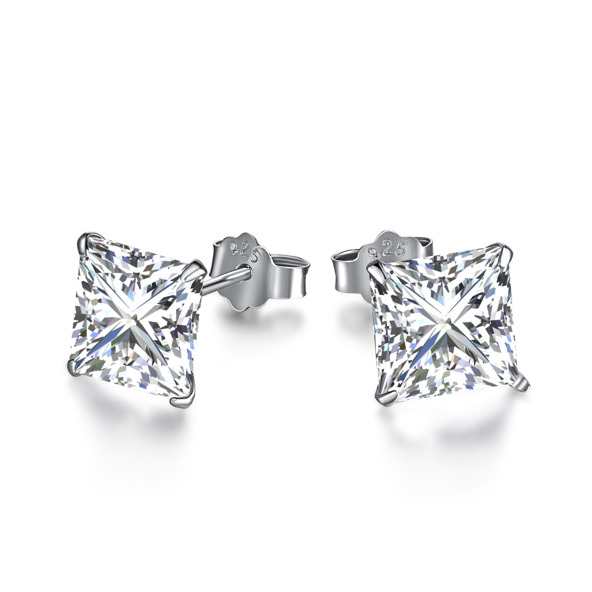 [Regal Gem Jewelry]Ornate Square Shape Earrings