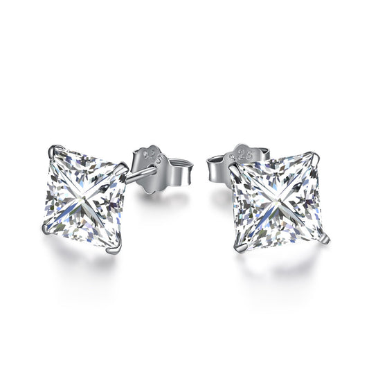 [Regal Gem Jewelry]Ornate Square Shape Earrings