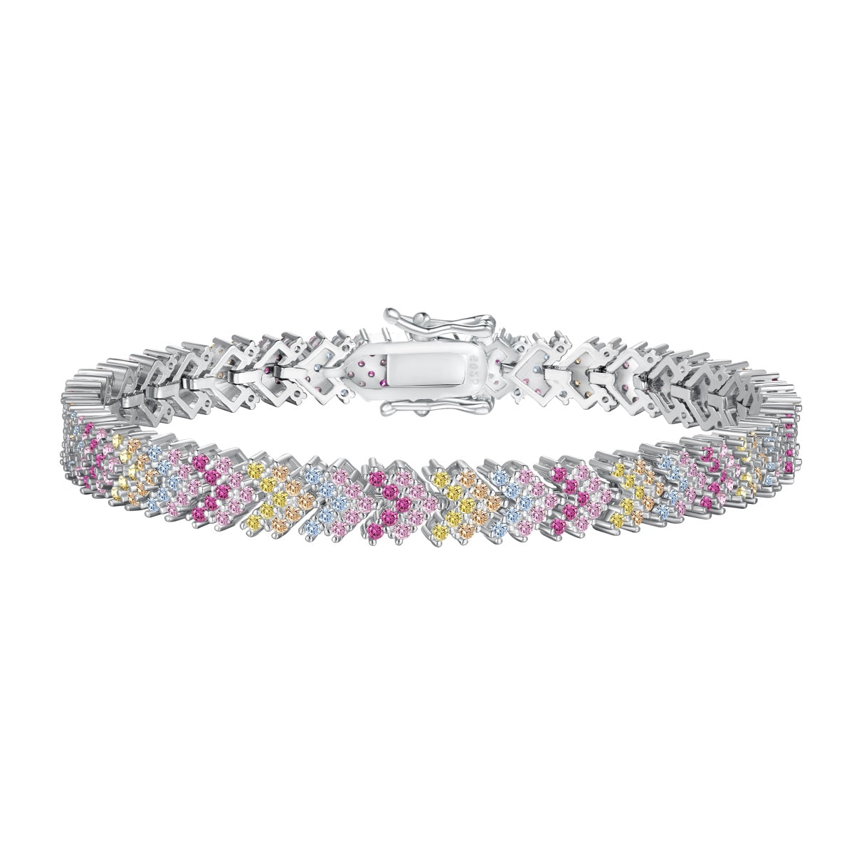 [Regal Gem Jewelry]Ornate Sparkling Round Cut Party Bracelet