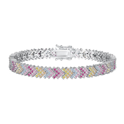 [Regal Gem Jewelry]Ornate Sparkling Round Cut Party Bracelet