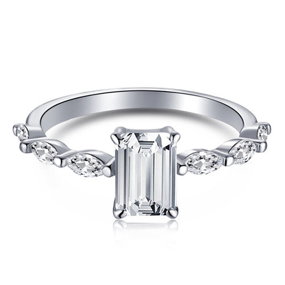 [Regal Gem Jewelry]1.0 Carat Dainty Resplendent Radiant Cut Daily Ring
