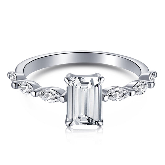 [Regal Gem Jewelry]1.0 Carat Dainty Resplendent Radiant Cut Daily Ring