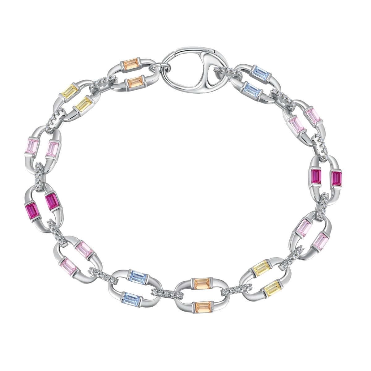 [Regal Gem Jewelry]Dazzling Colorful Daily Bracelet