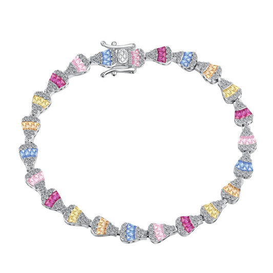 [Regal Gem Jewelry]Radiant Water Drop Shape Daily Bracelet