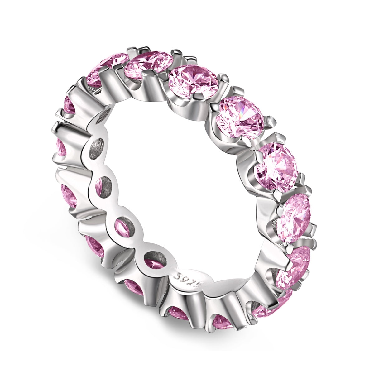 [Regal Gem Jewelry]Eternity Round Cut Tennis Ring