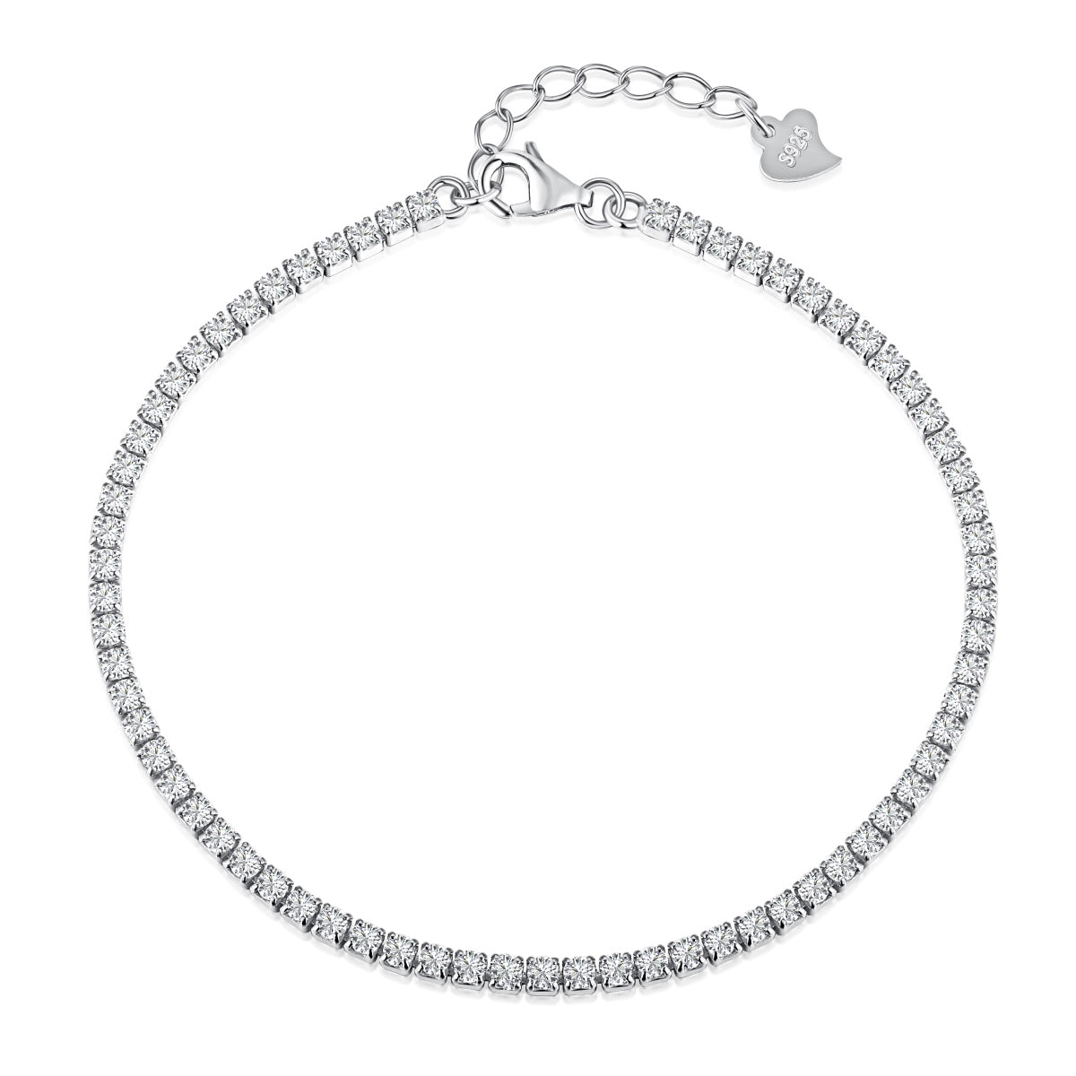 [Regal Gem Jewelry]Radiant Shinning Princess Cut Tennis Bracelet