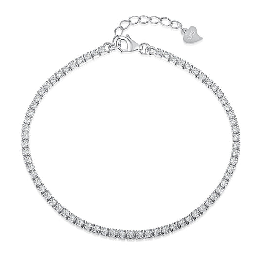[Regal Gem Jewelry]Radiant Shinning Princess Cut Tennis Bracelet