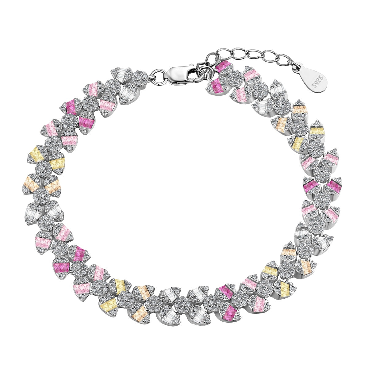 [Regal Gem Jewelry]Dainty Exquisite Flower Shape Daily Bracelet