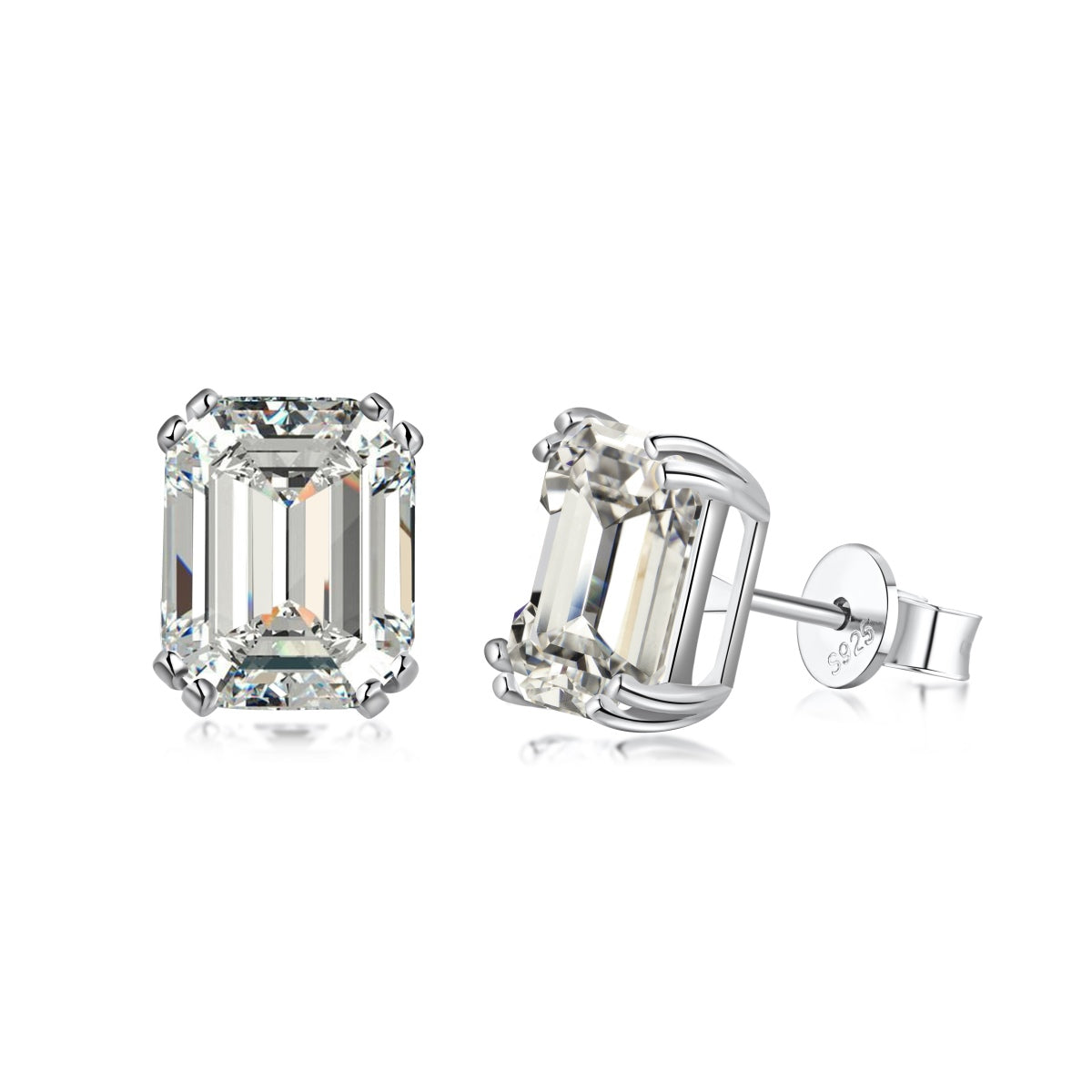 [Regal Gem Jewelry]Dazzling Square Shape Earrings