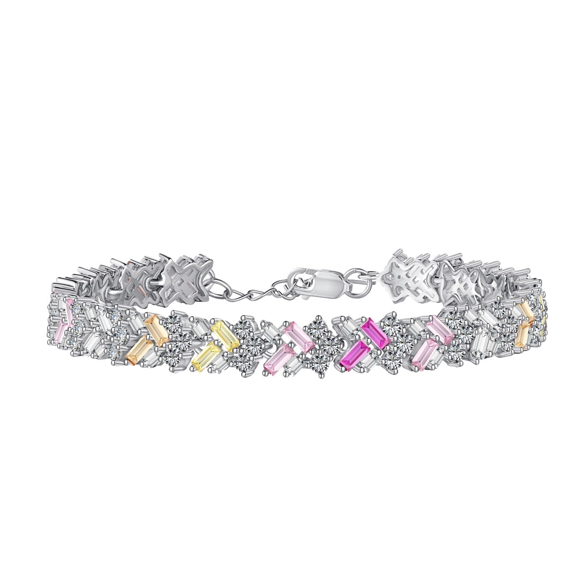 [Regal Gem Jewelry]Dazzling Unique Multi Shape Daily Bracelet