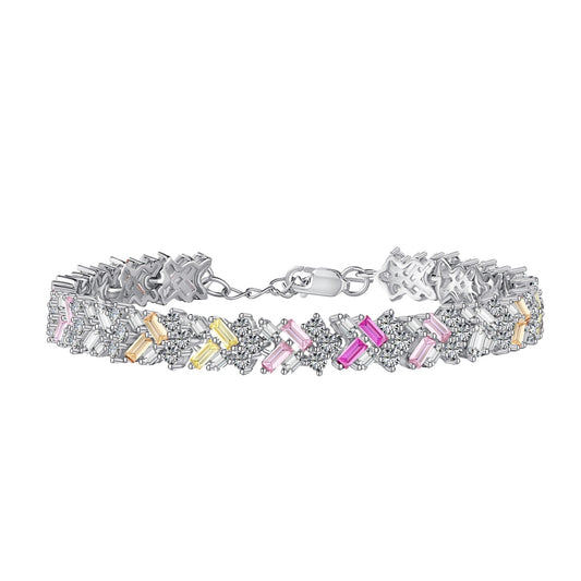 [Regal Gem Jewelry]Dazzling Unique Multi Shape Daily Bracelet
