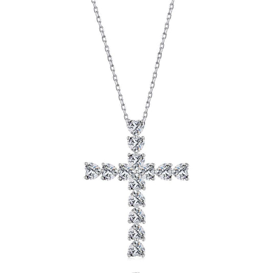 [Regal Gem Jewelry]Radiant Cross Shape Necklace