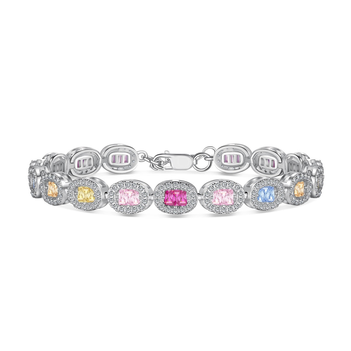 [Regal Gem Jewelry]Exquisite Ornate Emerald Cut Daily Bracelet