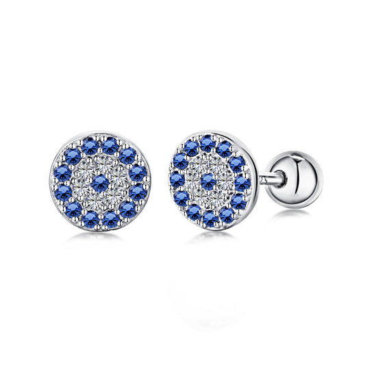 [Regal Gem Jewelry]Devil's Eye Ear Bone Nail Earrings