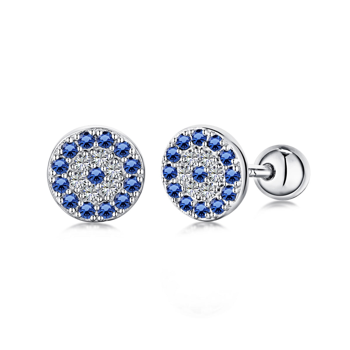 [Regal Gem Jewelry]Devil's Eye Ear Bone Nail Earrings