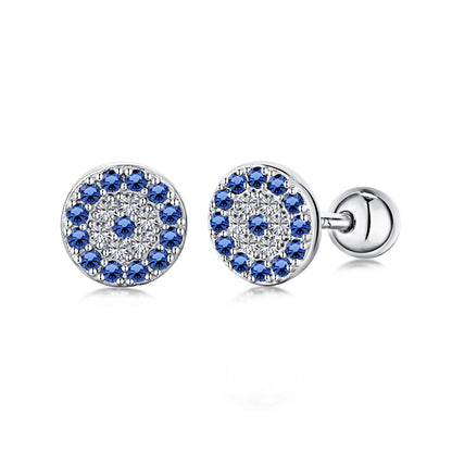 [Regal Gem Jewelry]Devil's Eye Ear Bone Nail Earrings