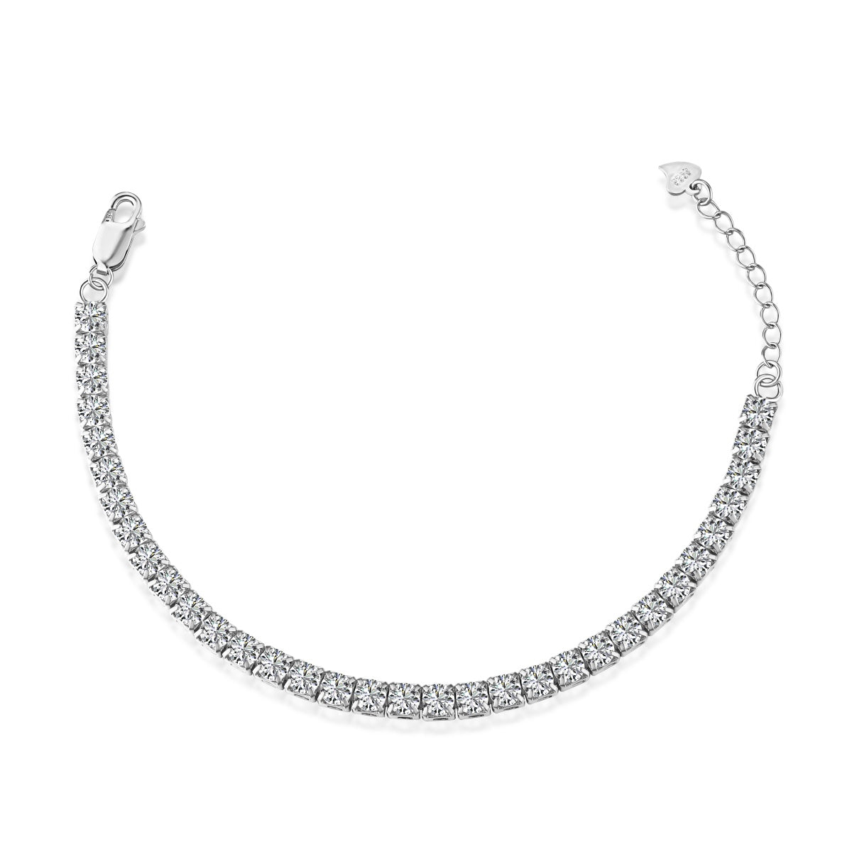 [Regal Gem Jewelry]Sparkling Radiant Princess Cut Tennis Bracelet