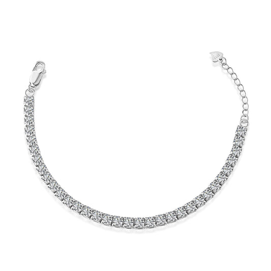 [Regal Gem Jewelry]Sparkling Radiant Princess Cut Tennis Bracelet