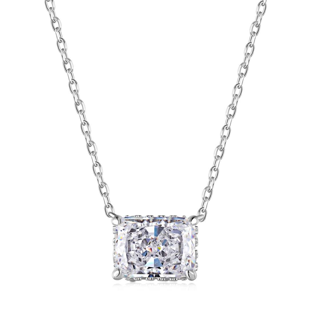 [Regal Gem Jewelry]Luxurious Square Shape Colorful Necalack