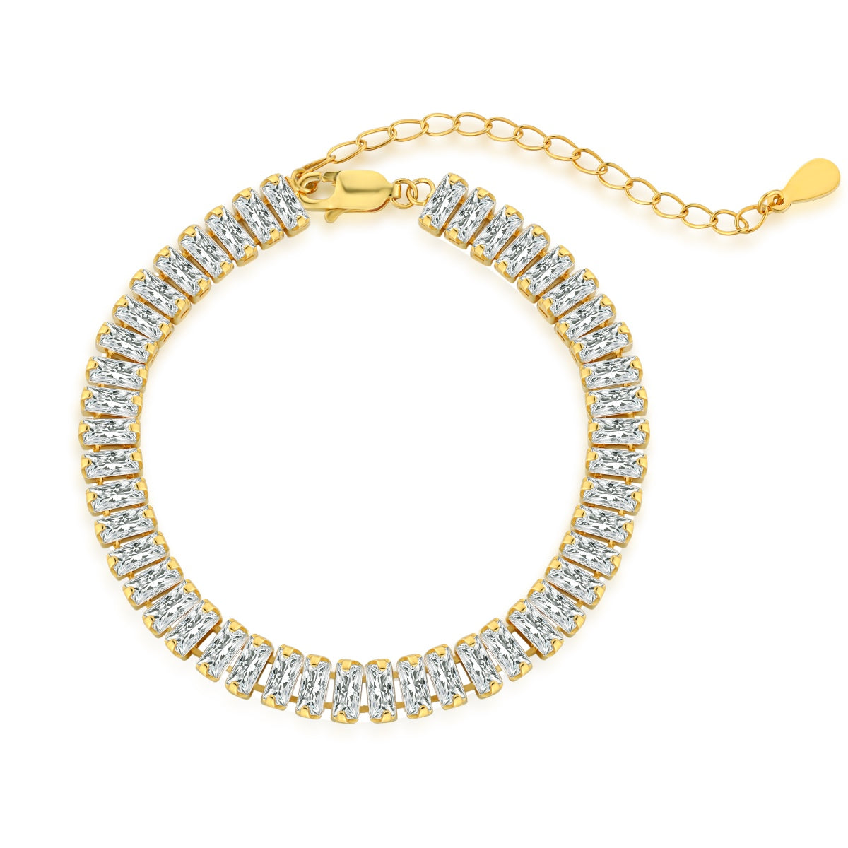 [Regal Gem Jewelry]Exquisite Emerald Cut Daily Bracelet