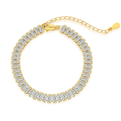 [Regal Gem Jewelry]Exquisite Emerald Cut Daily Bracelet