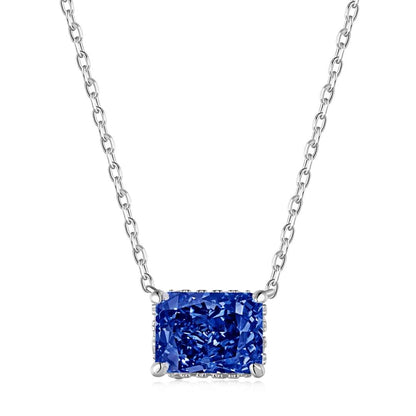 [Regal Gem Jewelry]Luxurious Square Shape Colorful Necalack