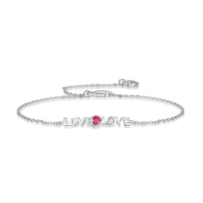[Regal Gem Jewelry]Romantic Heart Shape Lover Bracelet
