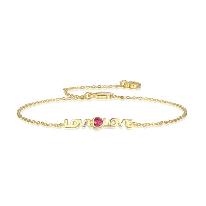 [Regal Gem Jewelry]Romantic Heart Shape Lover Bracelet