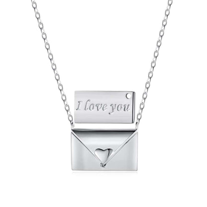 [Regal Gem Jewelry]Envelope Heart Shape Mother's Day Necklace