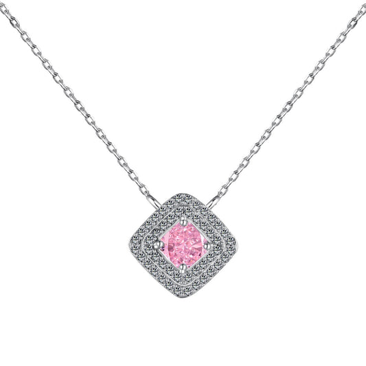 [Regal Gem Jewelry]Sparkling Asscher Cut Necklace