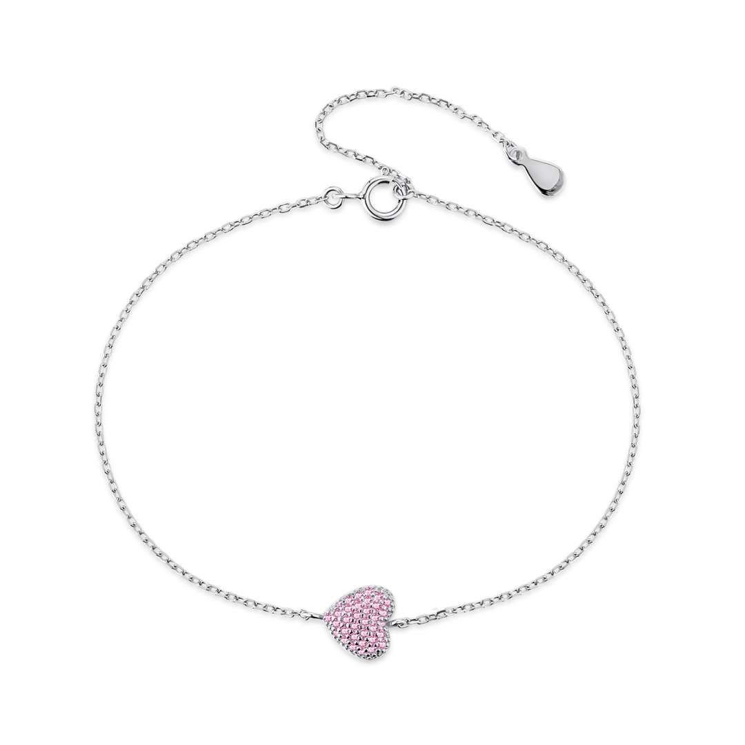 [Regal Gem Jewelry]Heart-Shaped Gentle and Versatile Bracelet