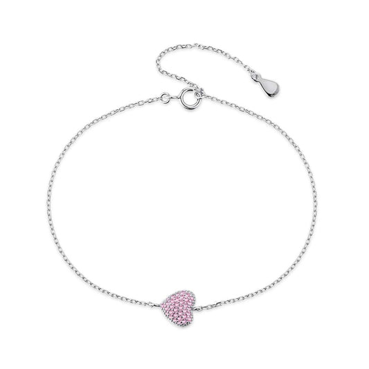 [Regal Gem Jewelry]Heart-Shaped Gentle and Versatile Bracelet