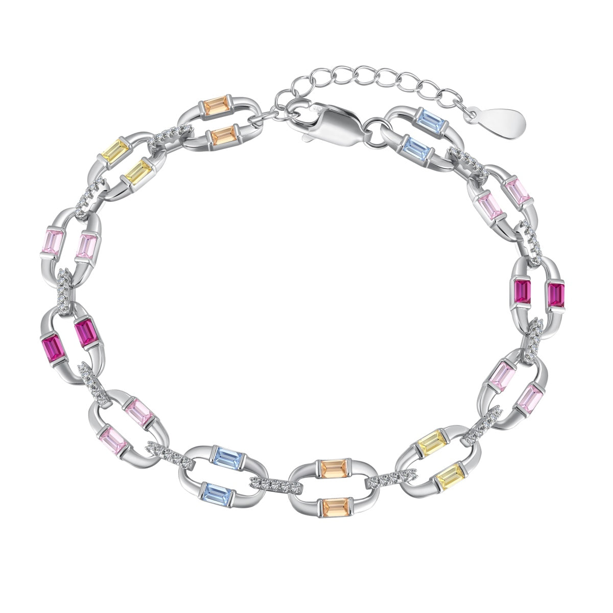 [Regal Gem Jewelry]Dazzling Colorful Daily Bracelet