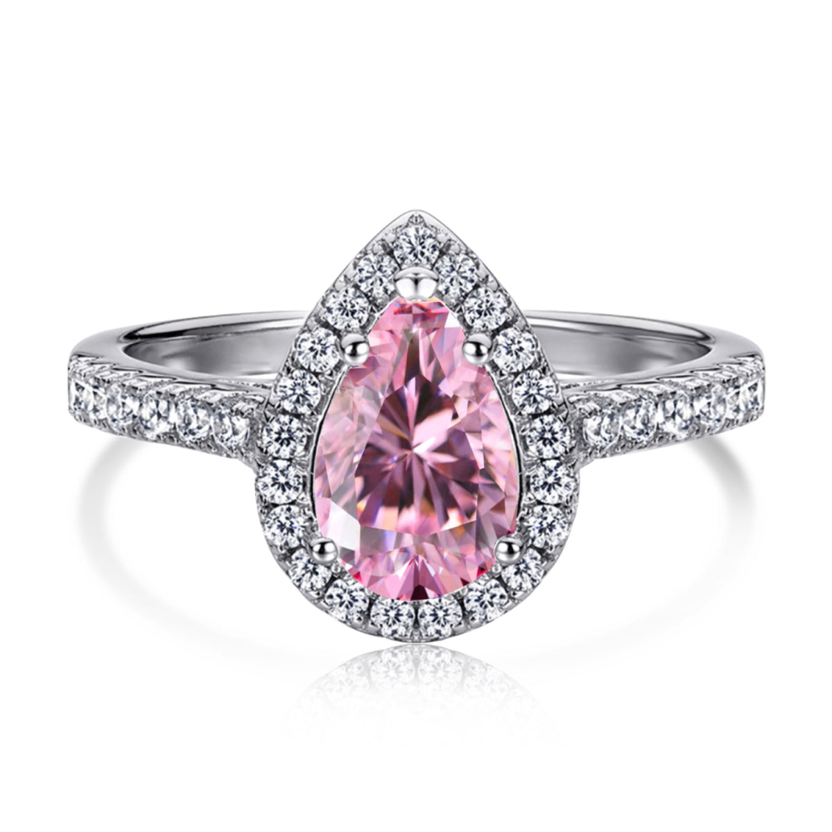 [Regal Gem Jewelry]1.0 Carat Luxurious Resplendent Water Drop Shape Wedding Ring