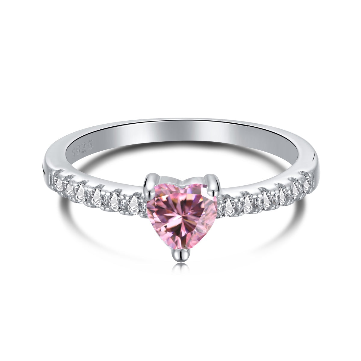 [Regal Gem Jewelry]0.5 Carat CaratEternity Charming Heart Shape Lover Ring