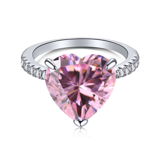 [Regal Gem Jewelry]6.0 Carat Luxurious Sparkling Romantic Heart Cut Lover Ring