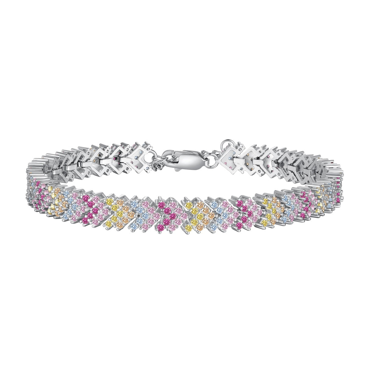 [Regal Gem Jewelry]Ornate Sparkling Round Cut Party Bracelet
