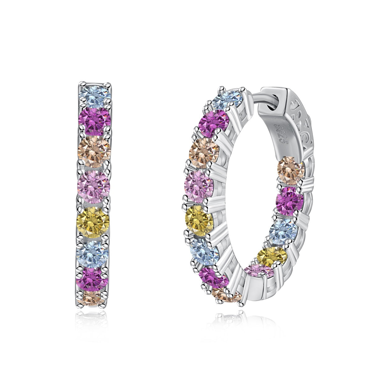 [Regal Gem Jewelry]Unique Round Cut Daily Earrings
