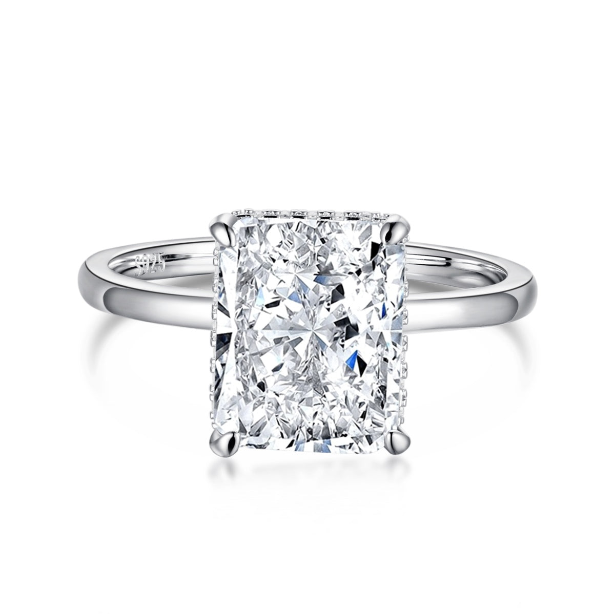 [Regal Gem Jewelry]4.0 Carat Ornate Enchanting Radiand Cut Banquet Ring