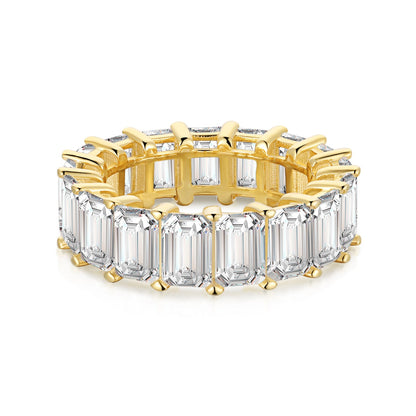 [Regal Gem Jewelry]0.75 Carat Elegant Emerald Cut Tennis Ring