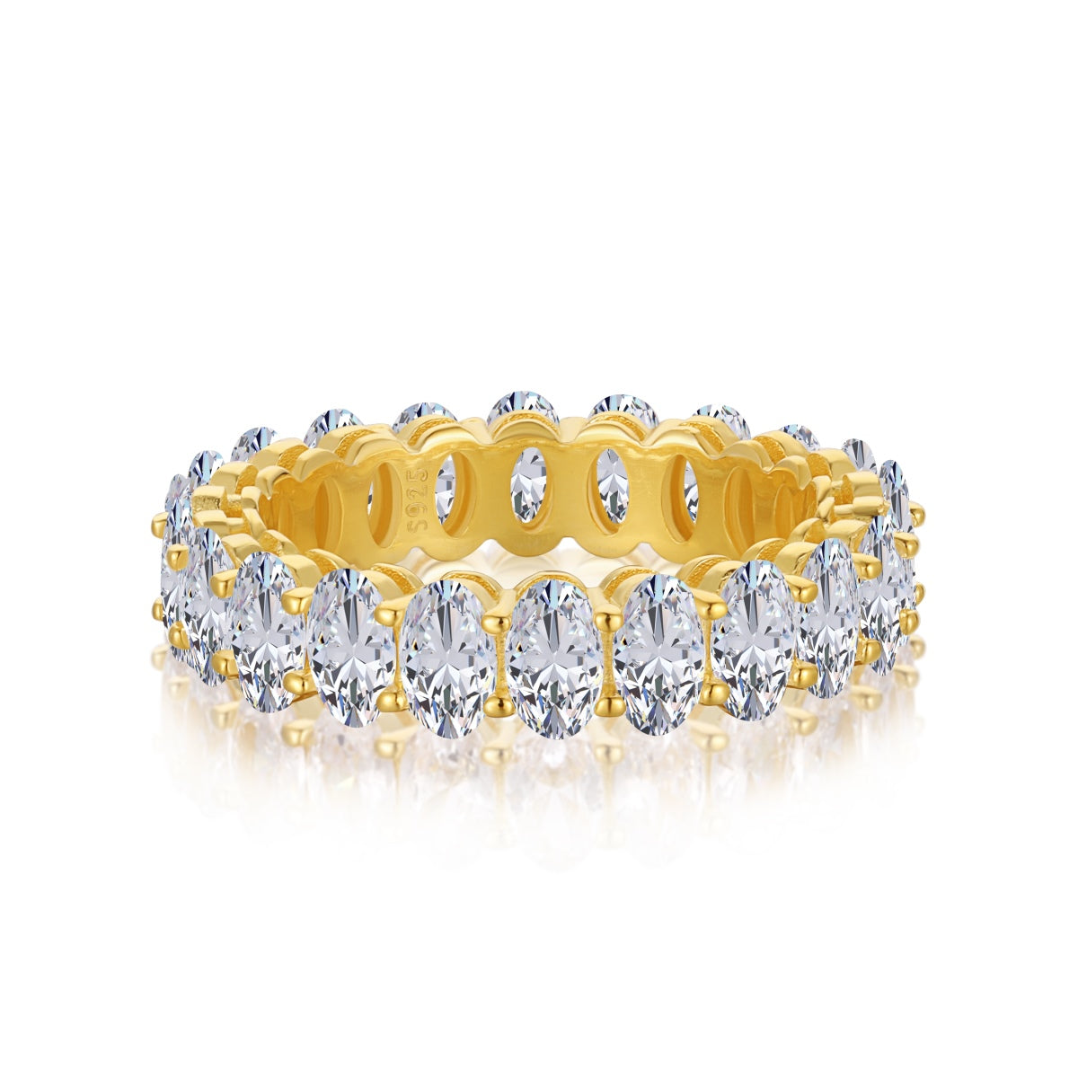 [Regal Gem Jewelry]Ornate Oval Cut Tennis Ring